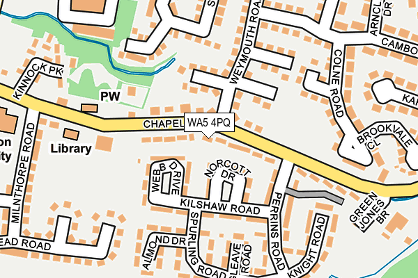 WA5 4PQ map - OS OpenMap – Local (Ordnance Survey) WA5 4PQ map - OS OpenMap – Local (Ordnance Survey)