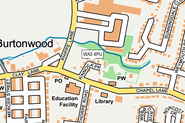 WA5 4PU map - OS OpenMap – Local (Ordnance Survey) WA5 4PU map - OS OpenMap – Local (Ordnance Survey)