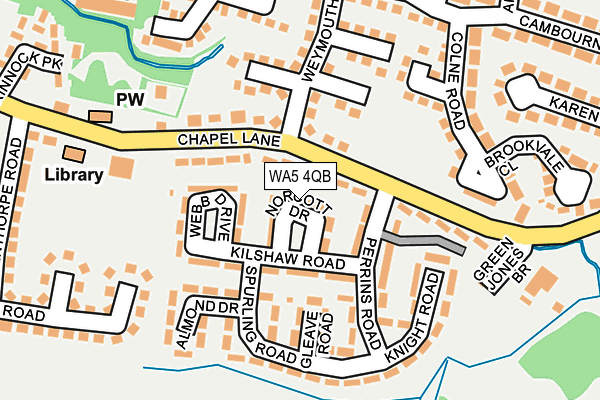 WA5 4QB map - OS OpenMap – Local (Ordnance Survey) WA5 4QB map - OS OpenMap – Local (Ordnance Survey)
