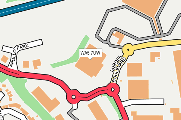 WA5 7UW map - OS OpenMap – Local (Ordnance Survey) WA5 7UW map - OS OpenMap – Local (Ordnance Survey)