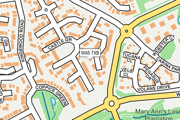 WA5 7XB map - OS OpenMap – Local (Ordnance Survey) WA5 7XB map - OS OpenMap – Local (Ordnance Survey)