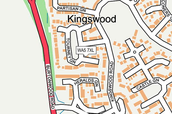 WA5 7XL map - OS OpenMap – Local (Ordnance Survey) WA5 7XL map - OS OpenMap – Local (Ordnance Survey)