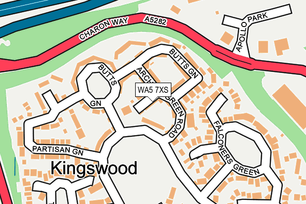 WA5 7XS map - OS OpenMap – Local (Ordnance Survey) WA5 7XS map - OS OpenMap – Local (Ordnance Survey)