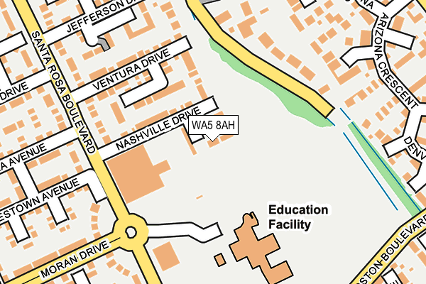 WA5 8AH map - OS OpenMap – Local (Ordnance Survey) WA5 8AH map - OS OpenMap – Local (Ordnance Survey)