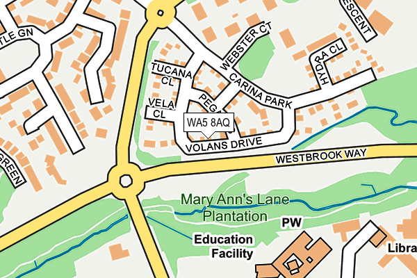 WA5 8AQ map - OS OpenMap – Local (Ordnance Survey) WA5 8AQ map - OS OpenMap – Local (Ordnance Survey)