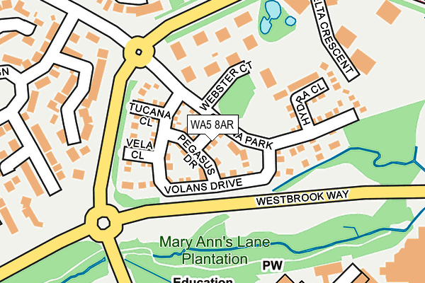 WA5 8AR map - OS OpenMap – Local (Ordnance Survey) WA5 8AR map - OS OpenMap – Local (Ordnance Survey)