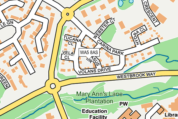 WA5 8AS map - OS OpenMap – Local (Ordnance Survey) WA5 8AS map - OS OpenMap – Local (Ordnance Survey)