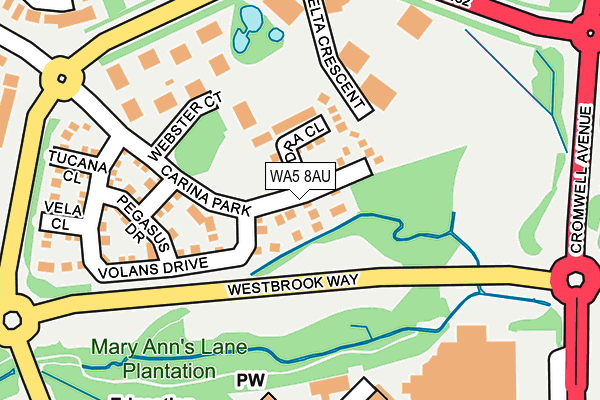 WA5 8AU map - OS OpenMap – Local (Ordnance Survey) WA5 8AU map - OS OpenMap – Local (Ordnance Survey)