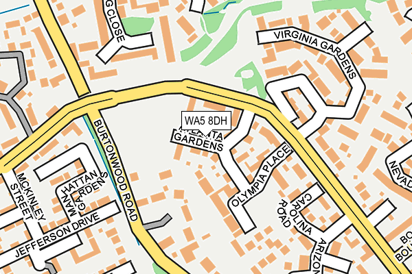 WA5 8DH map - OS OpenMap – Local (Ordnance Survey) WA5 8DH map - OS OpenMap – Local (Ordnance Survey)