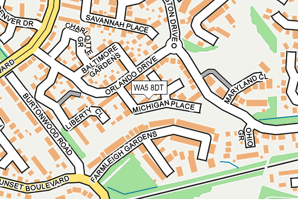WA5 8DT map - OS OpenMap – Local (Ordnance Survey) WA5 8DT map - OS OpenMap – Local (Ordnance Survey)