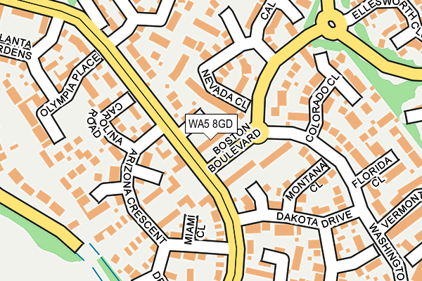 WA5 8GD map - OS OpenMap – Local (Ordnance Survey) WA5 8GD map - OS OpenMap – Local (Ordnance Survey)