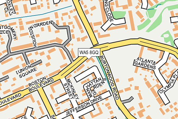 WA5 8GQ map - OS OpenMap – Local (Ordnance Survey)