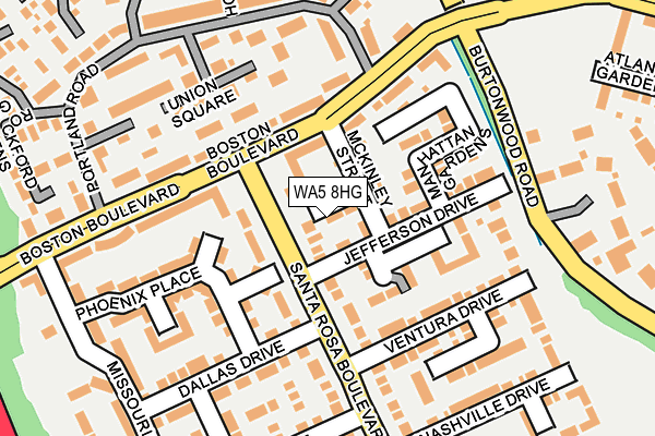 WA5 8HG map - OS OpenMap – Local (Ordnance Survey) WA5 8HG map - OS OpenMap – Local (Ordnance Survey)