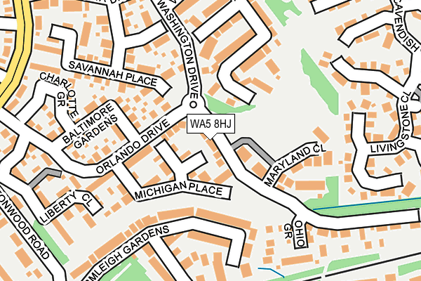 WA5 8HJ map - OS OpenMap – Local (Ordnance Survey) WA5 8HJ map - OS OpenMap – Local (Ordnance Survey)