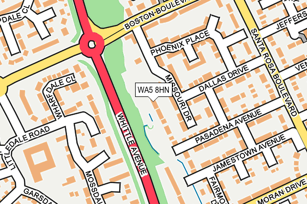 WA5 8HN map - OS OpenMap – Local (Ordnance Survey)