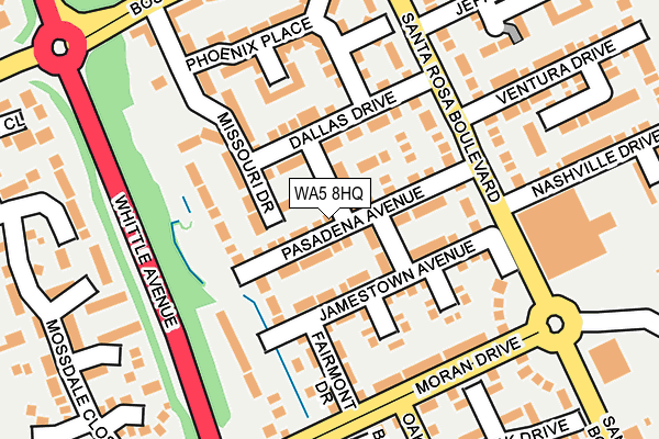 WA5 8HQ map - OS OpenMap – Local (Ordnance Survey)
