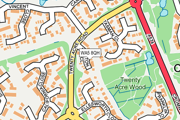 WA5 8QH map - OS OpenMap – Local (Ordnance Survey) WA5 8QH map - OS OpenMap – Local (Ordnance Survey)
