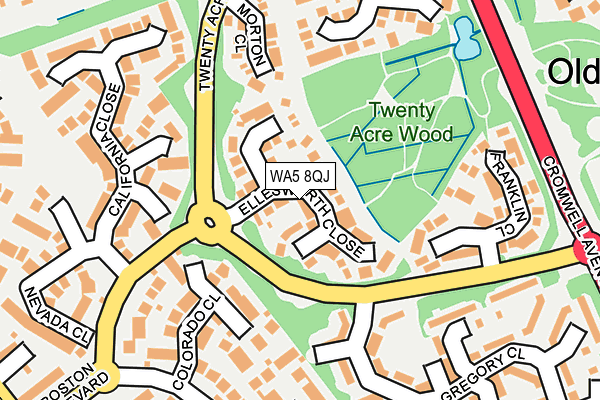 WA5 8QJ map - OS OpenMap – Local (Ordnance Survey) WA5 8QJ map - OS OpenMap – Local (Ordnance Survey)