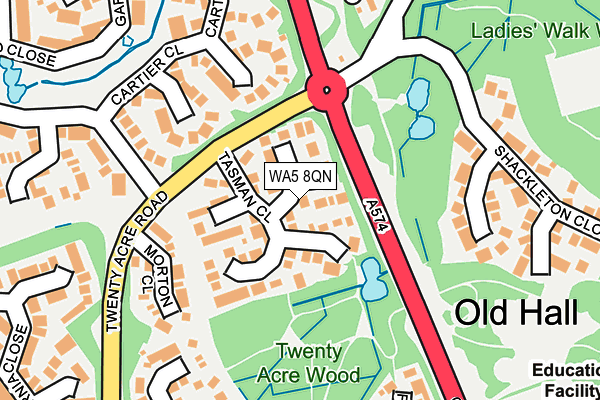 WA5 8QN map - OS OpenMap – Local (Ordnance Survey) WA5 8QN map - OS OpenMap – Local (Ordnance Survey)