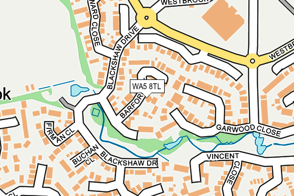 WA5 8TL map - OS OpenMap – Local (Ordnance Survey) WA5 8TL map - OS OpenMap – Local (Ordnance Survey)