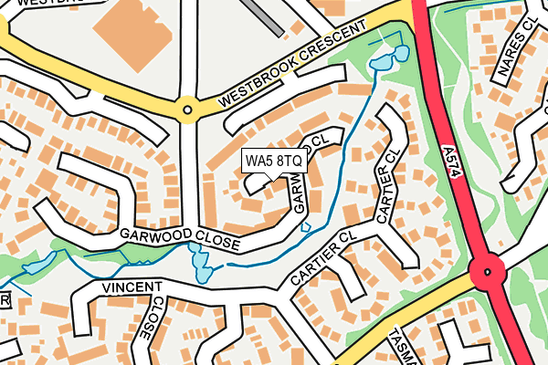 WA5 8TQ map - OS OpenMap – Local (Ordnance Survey) WA5 8TQ map - OS OpenMap – Local (Ordnance Survey)