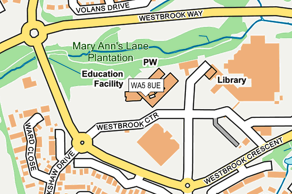 WA5 8UE map - OS OpenMap – Local (Ordnance Survey) WA5 8UE map - OS OpenMap – Local (Ordnance Survey)