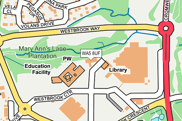 WA5 8UF map - OS OpenMap – Local (Ordnance Survey) WA5 8UF map - OS OpenMap – Local (Ordnance Survey)