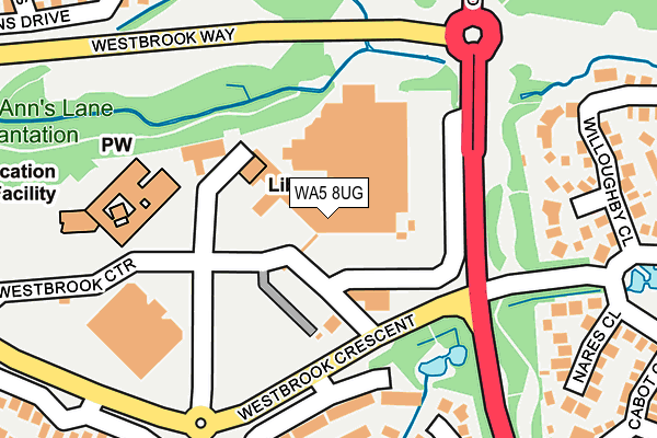 WA5 8UG map - OS OpenMap – Local (Ordnance Survey) WA5 8UG map - OS OpenMap – Local (Ordnance Survey)