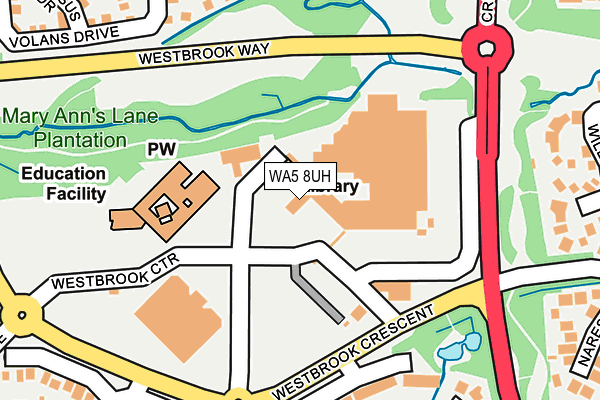 WA5 8UH map - OS OpenMap – Local (Ordnance Survey) WA5 8UH map - OS OpenMap – Local (Ordnance Survey)
