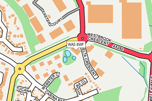 WA5 8WF map - OS OpenMap – Local (Ordnance Survey) WA5 8WF map - OS OpenMap – Local (Ordnance Survey)