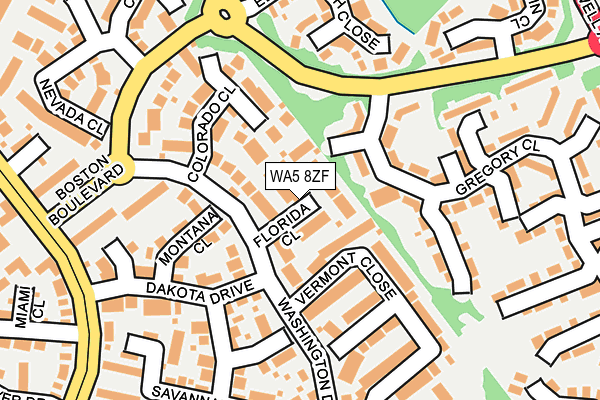 WA5 8ZF map - OS OpenMap – Local (Ordnance Survey) WA5 8ZF map - OS OpenMap – Local (Ordnance Survey)