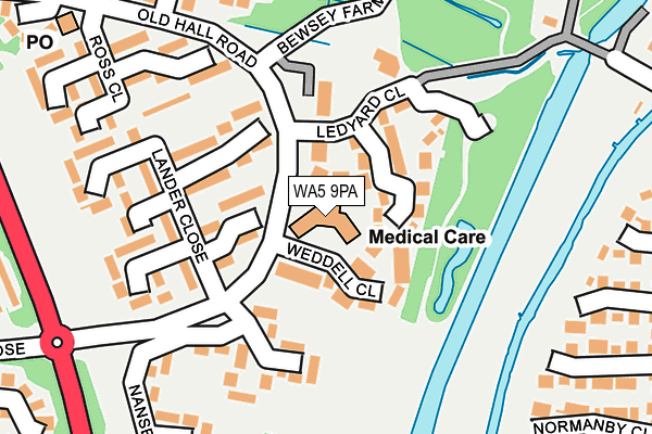 WA5 9PA map - OS OpenMap – Local (Ordnance Survey) WA5 9PA map - OS OpenMap – Local (Ordnance Survey)