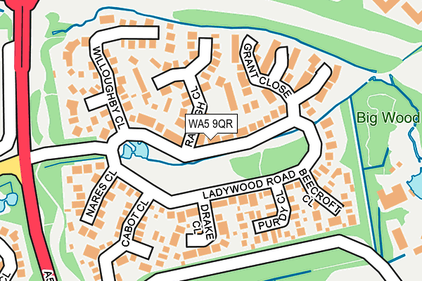 WA5 9QR map - OS OpenMap – Local (Ordnance Survey)