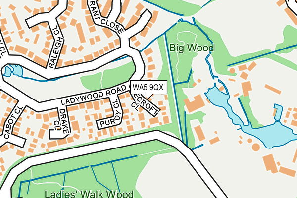 WA5 9QX map - OS OpenMap – Local (Ordnance Survey) WA5 9QX map - OS OpenMap – Local (Ordnance Survey)
