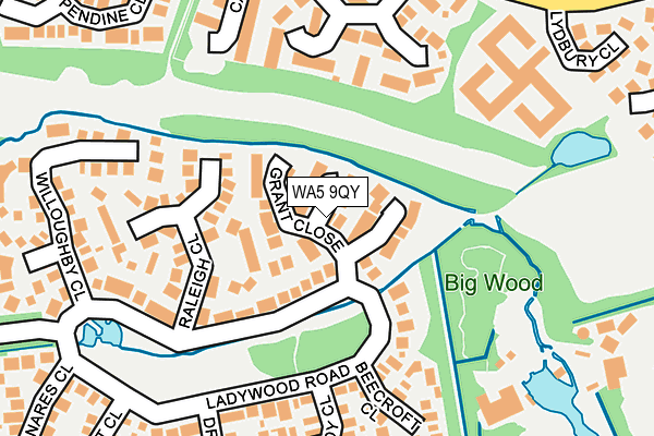 WA5 9QY map - OS OpenMap – Local (Ordnance Survey) WA5 9QY map - OS OpenMap – Local (Ordnance Survey)