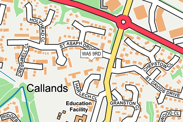 WA5 9RD map - OS OpenMap – Local (Ordnance Survey) WA5 9RD map - OS OpenMap – Local (Ordnance Survey)