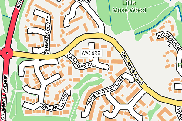 WA5 9RE map - OS OpenMap – Local (Ordnance Survey) WA5 9RE map - OS OpenMap – Local (Ordnance Survey)