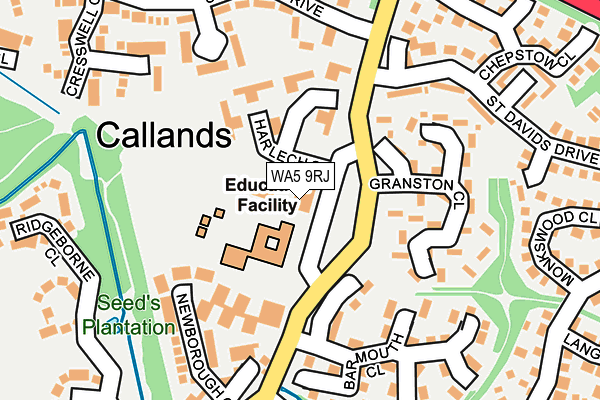 WA5 9RJ map - OS OpenMap – Local (Ordnance Survey) WA5 9RJ map - OS OpenMap – Local (Ordnance Survey)