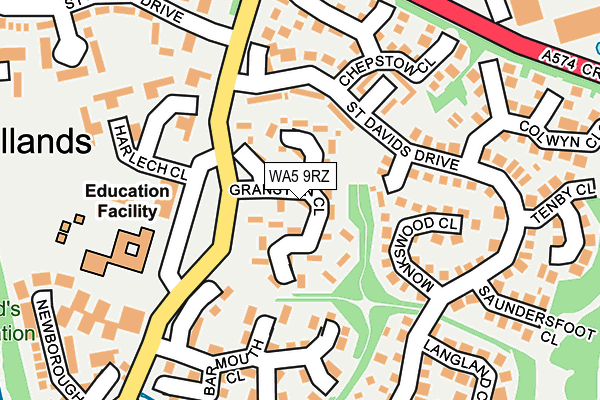 WA5 9RZ map - OS OpenMap – Local (Ordnance Survey) WA5 9RZ map - OS OpenMap – Local (Ordnance Survey)