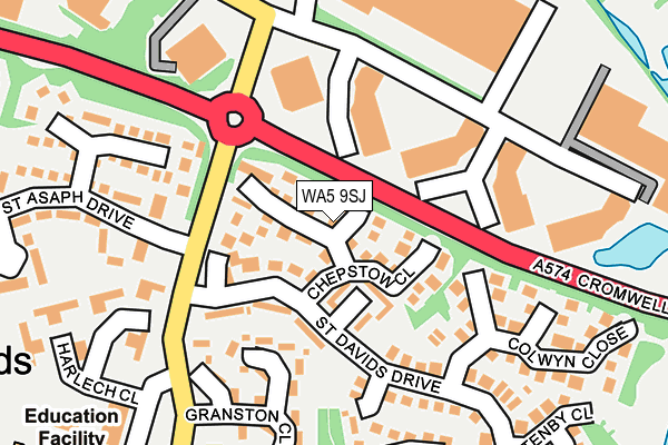 WA5 9SJ map - OS OpenMap – Local (Ordnance Survey) WA5 9SJ map - OS OpenMap – Local (Ordnance Survey)