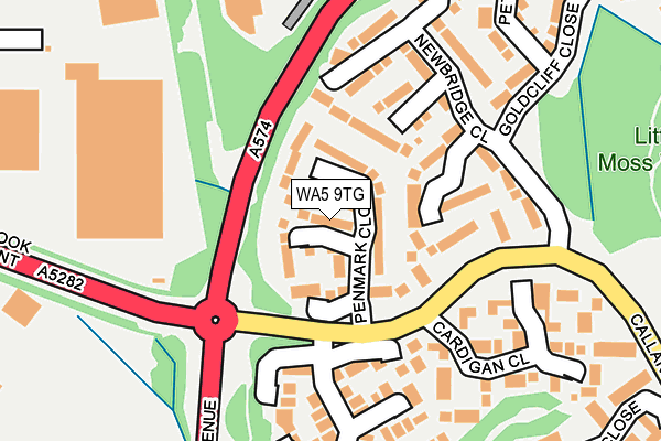 WA5 9TG map - OS OpenMap – Local (Ordnance Survey) WA5 9TG map - OS OpenMap – Local (Ordnance Survey)