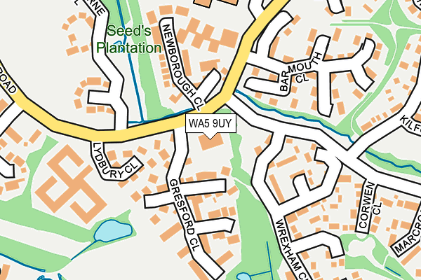 WA5 9UY map - OS OpenMap – Local (Ordnance Survey) WA5 9UY map - OS OpenMap – Local (Ordnance Survey)