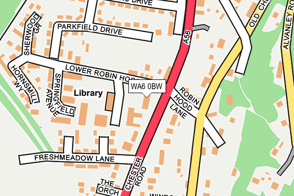 WA6 0BW map - OS OpenMap – Local (Ordnance Survey) WA6 0BW map - OS OpenMap – Local (Ordnance Survey)
