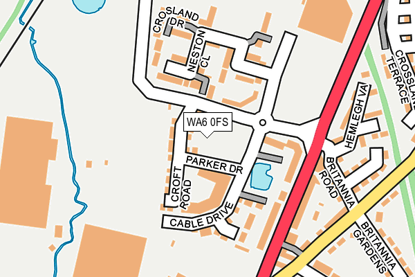 WA6 0FS map - OS OpenMap – Local (Ordnance Survey) WA6 0FS map - OS OpenMap – Local (Ordnance Survey)