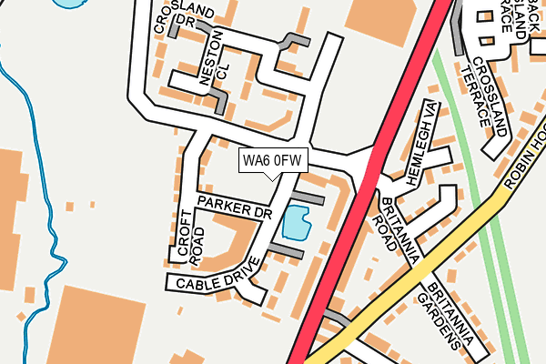 WA6 0FW map - OS OpenMap – Local (Ordnance Survey) WA6 0FW map - OS OpenMap – Local (Ordnance Survey)