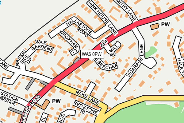 WA6 0PW map - OS OpenMap – Local (Ordnance Survey) WA6 0PW map - OS OpenMap – Local (Ordnance Survey)