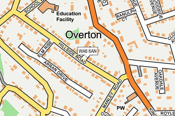 WA6 6AN map - OS OpenMap – Local (Ordnance Survey) WA6 6AN map - OS OpenMap – Local (Ordnance Survey)