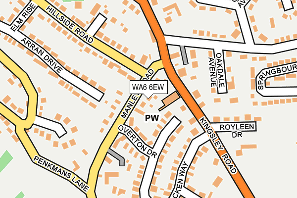 WA6 6EW map - OS OpenMap – Local (Ordnance Survey) WA6 6EW map - OS OpenMap – Local (Ordnance Survey)