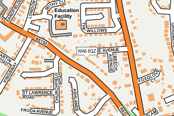 WA6 6QZ map - OS OpenMap – Local (Ordnance Survey) WA6 6QZ map - OS OpenMap – Local (Ordnance Survey)