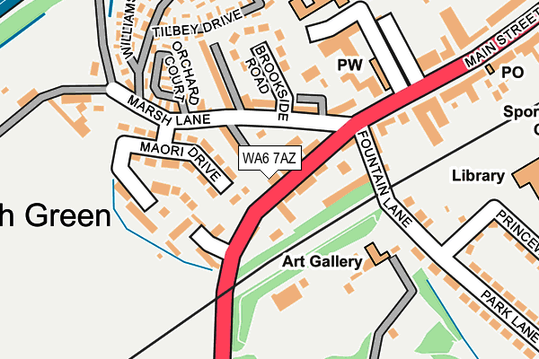 WA6 7AZ map - OS OpenMap – Local (Ordnance Survey)